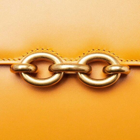 Yves Saint Laurent Yellow Leather Le Maillon Crossbody Bag - Picture 6 of 12